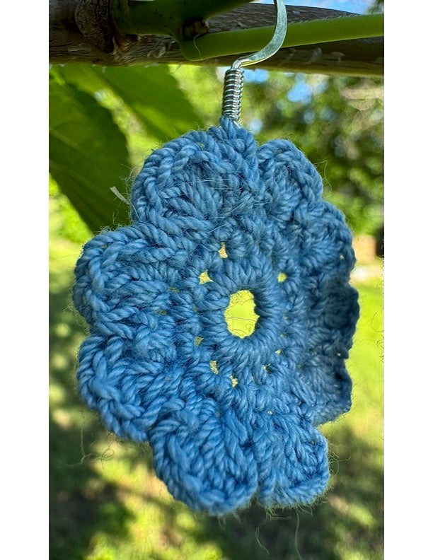 Crocheted Flower Earring