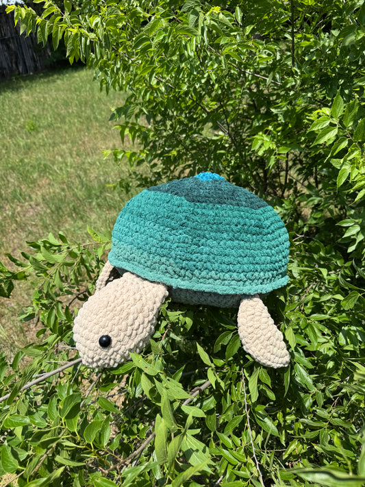 Large Crocheted Turtle